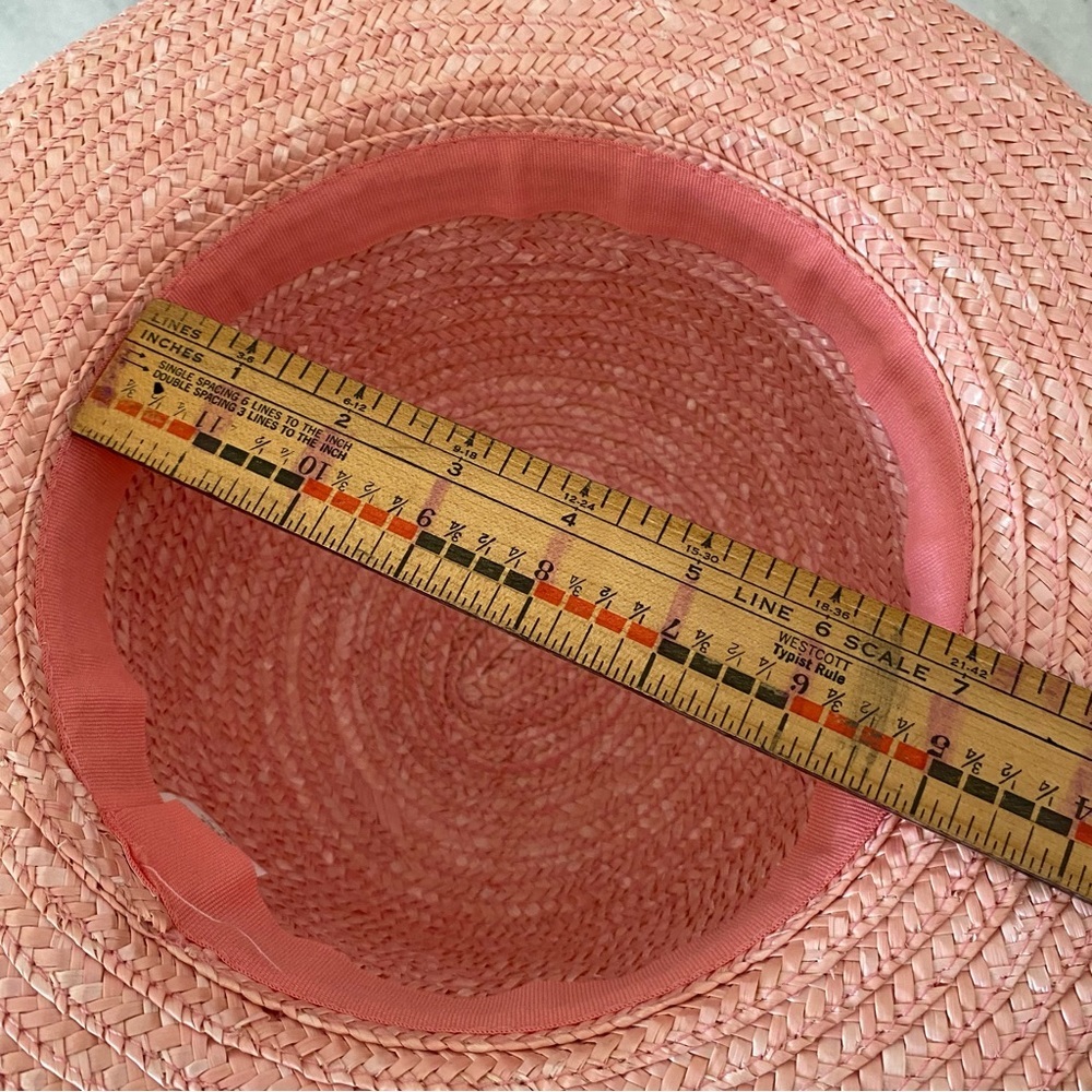 Peach Straw Hat Sun Hat Summer Hat Beach Hat - Picture 4 of 10